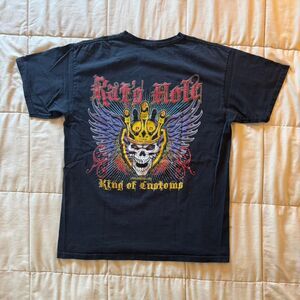 Vintage rare Rats Hole custom chopper shows bike week shirt
